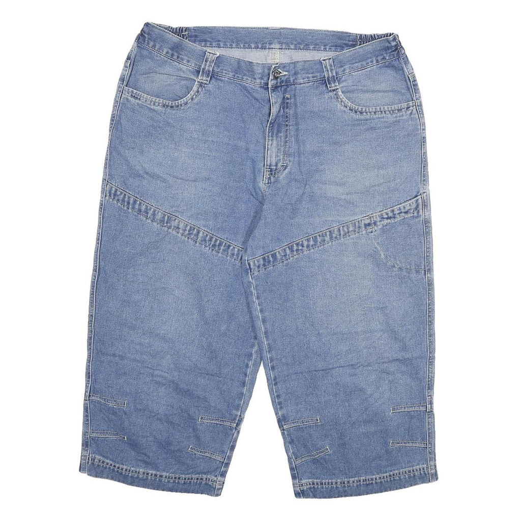 Mens Blue Casual Cotton Blend Denim Style Shorts 2XL W34 Comfortable Fit