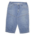 Mens Blue Casual Cotton Blend Denim Style Shorts 2XL W34 Comfortable Fit