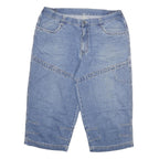 Mens Blue Casual Cotton Blend Denim Style Shorts 2XL W34 Comfortable Fit