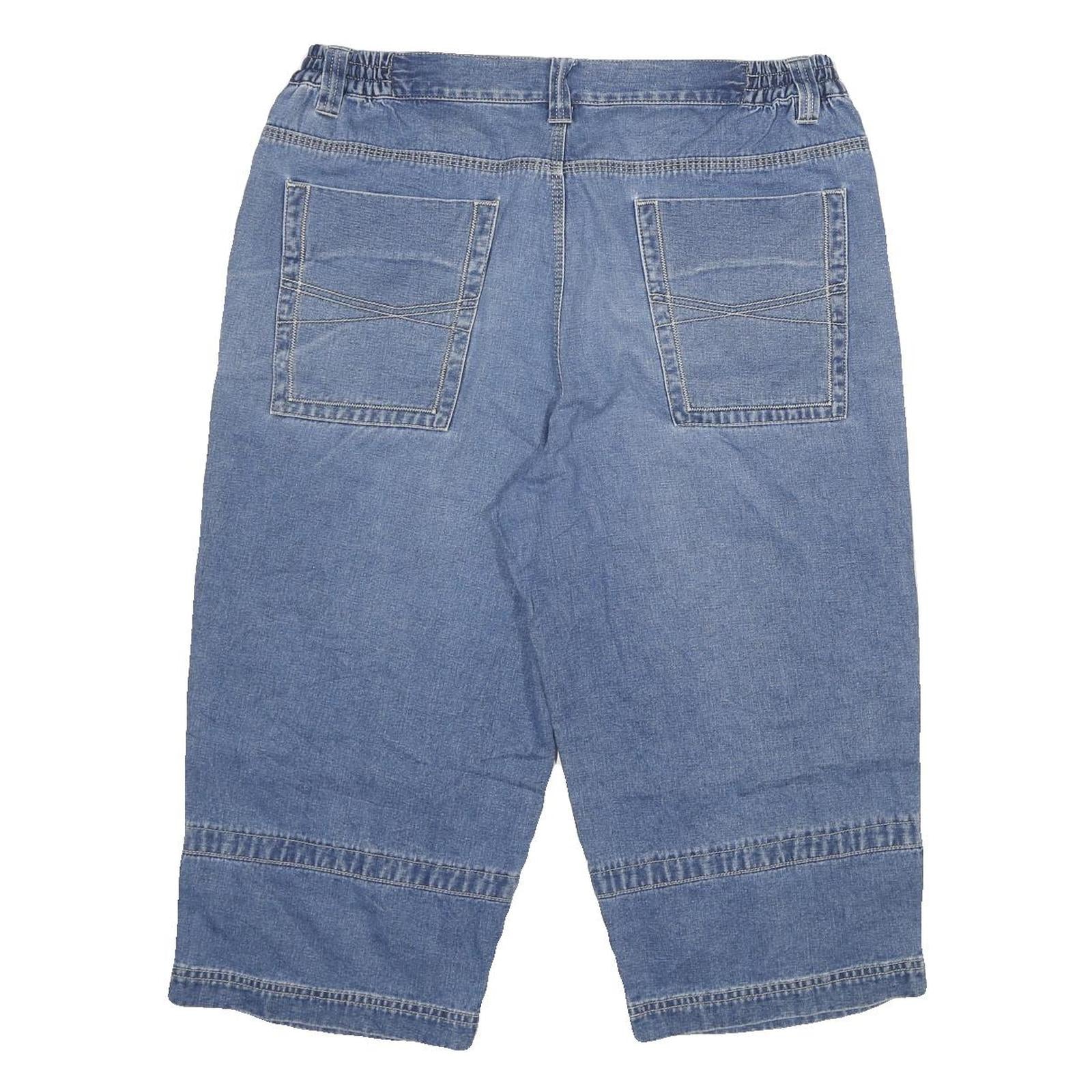 Mens Blue Casual Cotton Blend Denim Style Shorts 2XL W34 Comfortable Fit