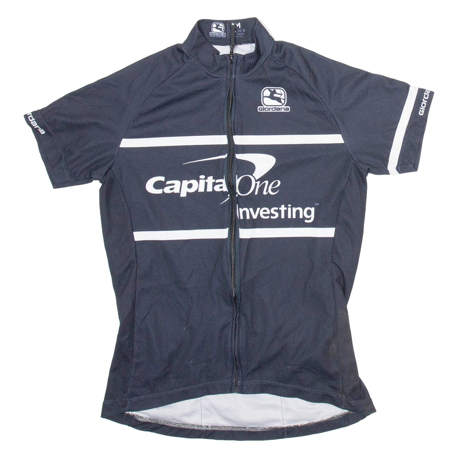 GLORDANA Full Zip Cycling Mens Jersey Black M