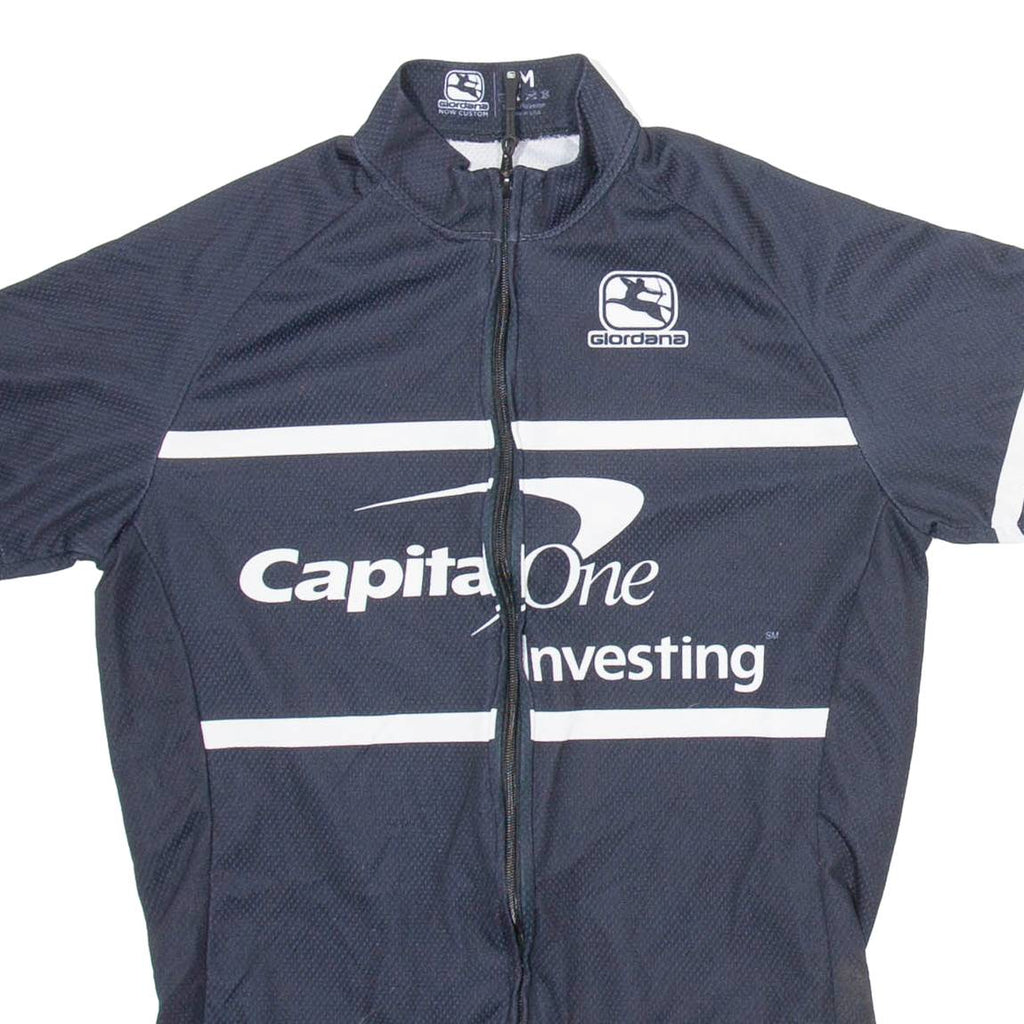 GLORDANA Full Zip Cycling Mens Jersey Black M