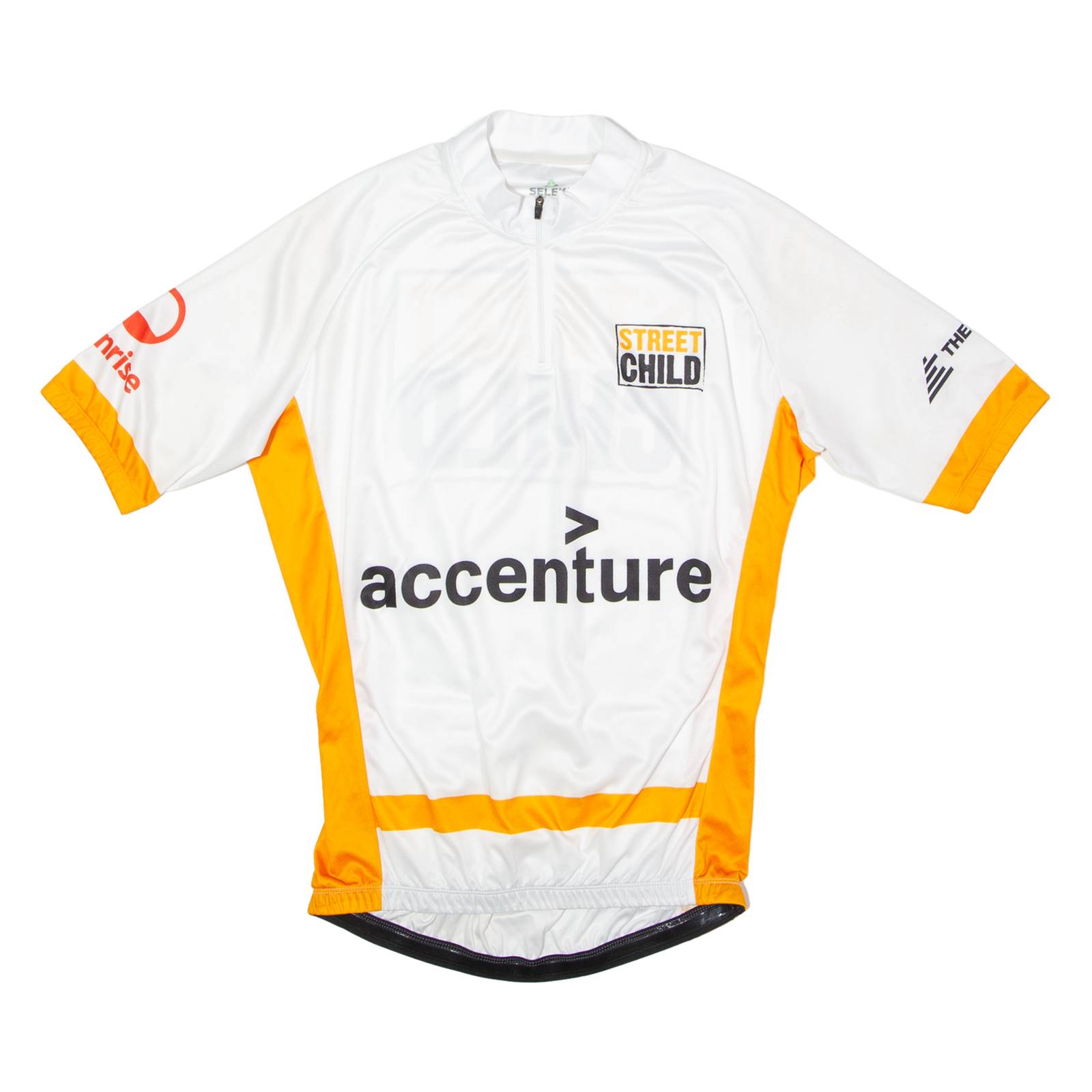 SELEKT Cycling Mens Jersey White 1/4 Zip L