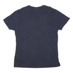 NAPAPIJRI Mens Navy Blue Graphic T-Shirt L Short Sleeve Crew Neck Cotton Blend