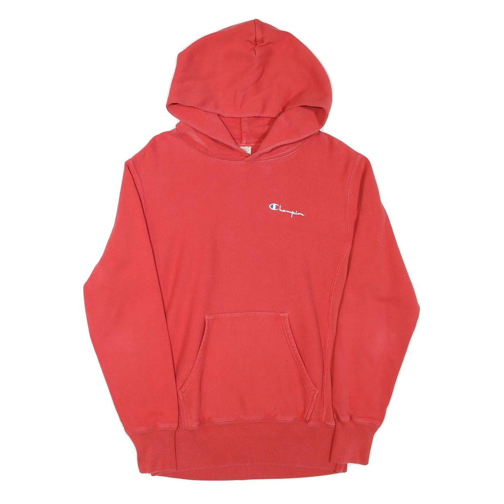CHAMPION Mens Red Hoodie S Classic Pullover Cotton Blend Casual Sweatshirt