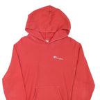 CHAMPION Mens Red Hoodie S Classic Pullover Cotton Blend Casual Sweatshirt