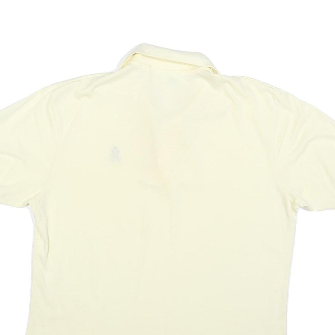 DISNEY Mens Cream Disney Mickey Mouse Short Sleeve Polo Shirt XL Cotton Blend