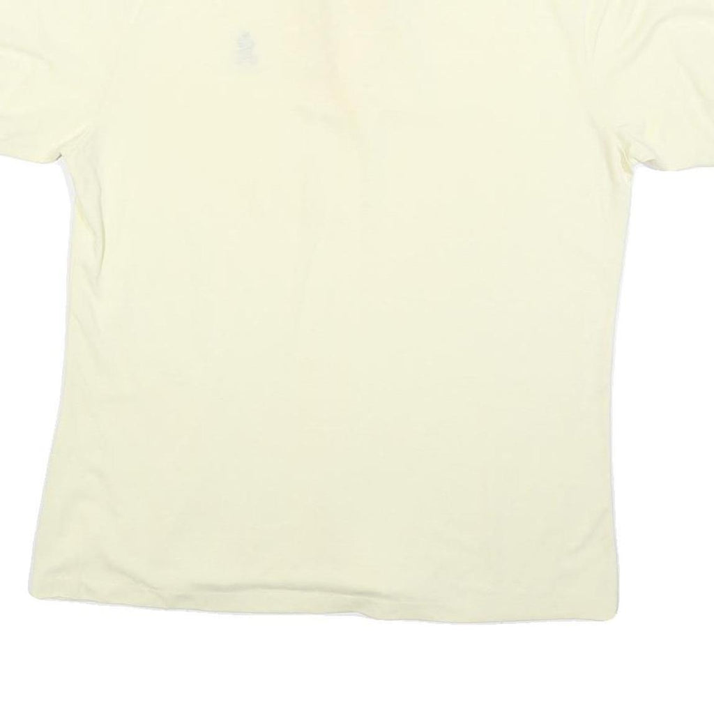 DISNEY Mens Cream Disney Mickey Mouse Short Sleeve Polo Shirt XL Cotton Blend