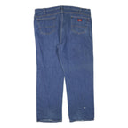 DICKIES Mens Regular Blue Denim Jeans W48 L32 Classic Cotton Blend Zip Closure