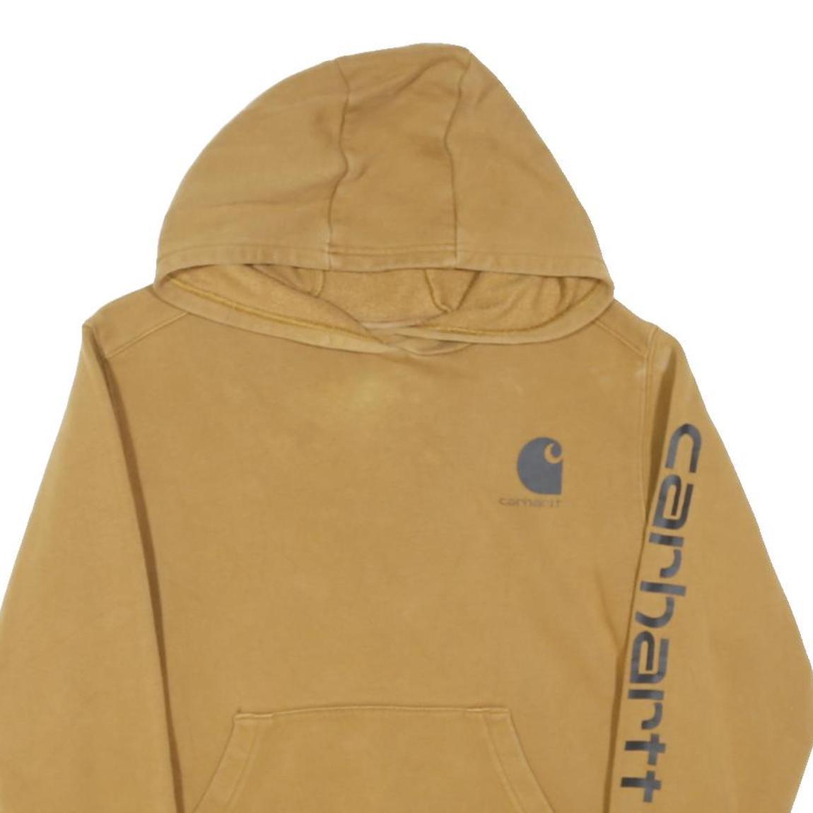 CARHARTT Boys Brown Hoodie 11Y Cotton Blend Pullover Hooded Sweatshirt