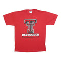 JERZEES Mens Red Red Raider Basketball Graphic T-Shirt L Short Sleeve Crew Neck