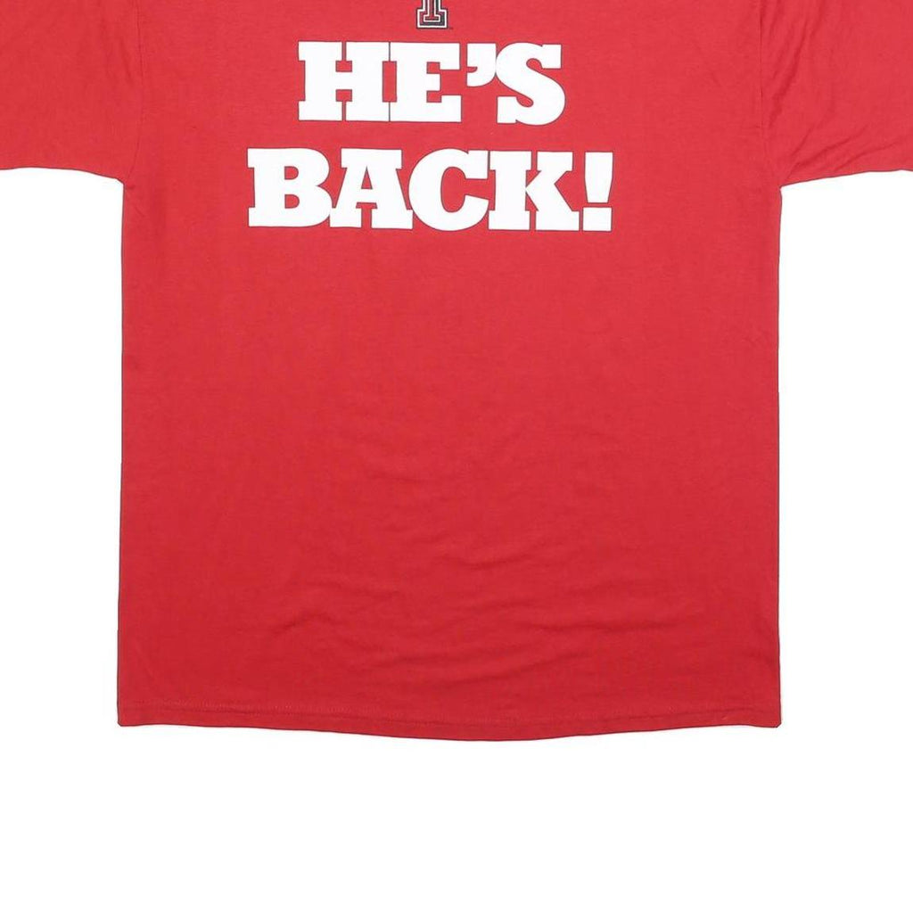 JERZEES Mens Red Red Raider Basketball Graphic T-Shirt L Short Sleeve Crew Neck