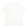 CALVIN KLEIN Mens White V-Neck T-Shirt XL Plain Cotton Blend Casual Summer