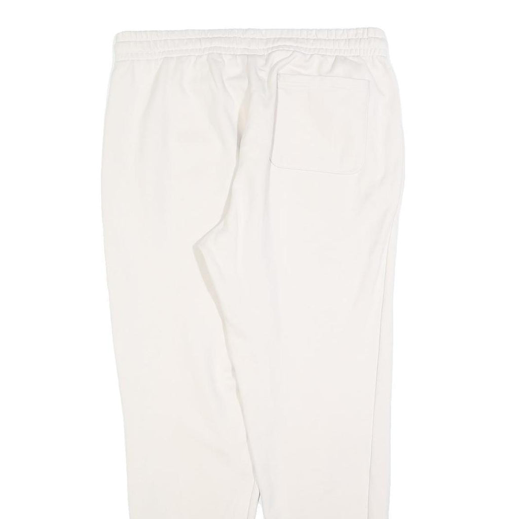 NEW BALANCE Womens Joggers White L W34 L30 Slim Tapered Comfortable Cotton Blend