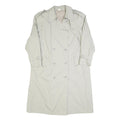 CHARLES VOGELE Womens Cream Cotton Double Breasted Coat M Jacket Button Plain