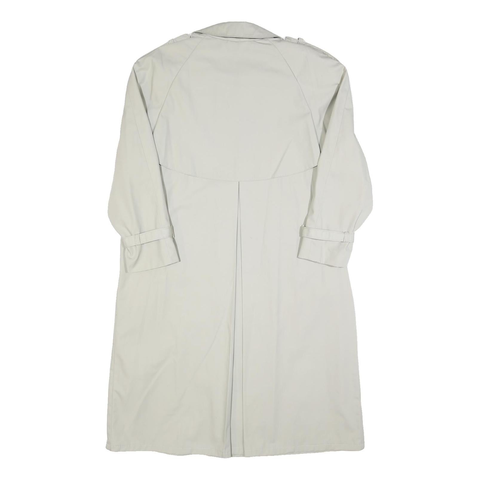 CHARLES VOGELE Womens Cream Cotton Double Breasted Coat M Jacket Button Plain