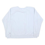 CHAMPION Womens White Crew Neck XL Cotton Blend Sweatshirt Logo Embroidered