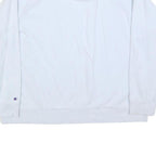 CHAMPION Womens White Crew Neck XL Cotton Blend Sweatshirt Logo Embroidered