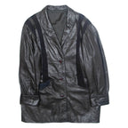 Mens Jacket Black Faux Leather XL