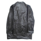 Mens Jacket Black Faux Leather XL