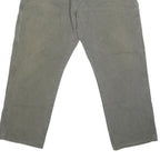 DICKIES Mens Regular Fit Straight Leg Denim Olive Cotton Blend W38 L30 Workwear