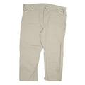 DICKIES Mens Jeans Beige Regular Straight Cotton Blend Zip W48 L30 Workwear