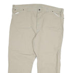 DICKIES Mens Jeans Beige Regular Straight Cotton Blend Zip W48 L30 Workwear