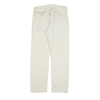 LEVI'S 501 Womens Jeans White Regular Straight Denim W31 L30 Classic Button