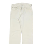 LEVI'S 501 Womens Jeans White Regular Straight Denim W31 L30 Classic Button