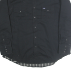 WRANGLER Mens Black Cotton Blend Button Jacket XL Shirt Style Classic Fit