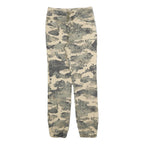 JOHN BANER Womens Cotton Blend Beige Camouflage Slim Drawstring Trousers W26 L28