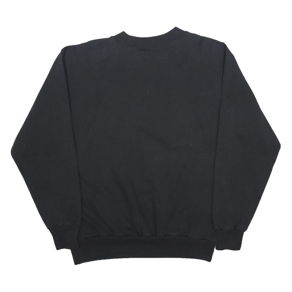 JANSPORT Mens Black Moose Lodge Print Crew Neck L Sweatshirt Cotton Blend