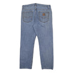 CARHARTT Mens Regular Fit Blue Denim Jeans W34 L28 Button Closure Classic Style