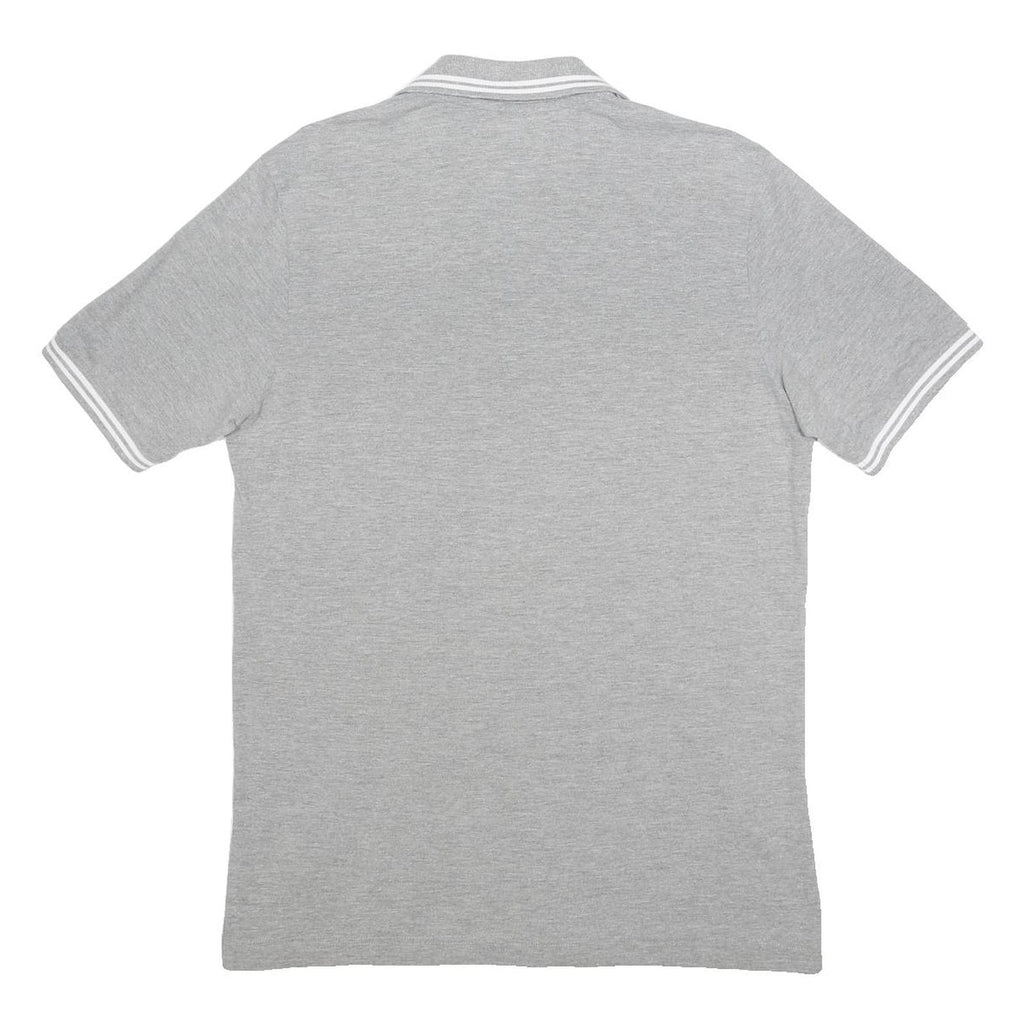 KAPPA Mens Grey Polo Shirt L Cotton Classic Collar Short Sleeve Sport Casual