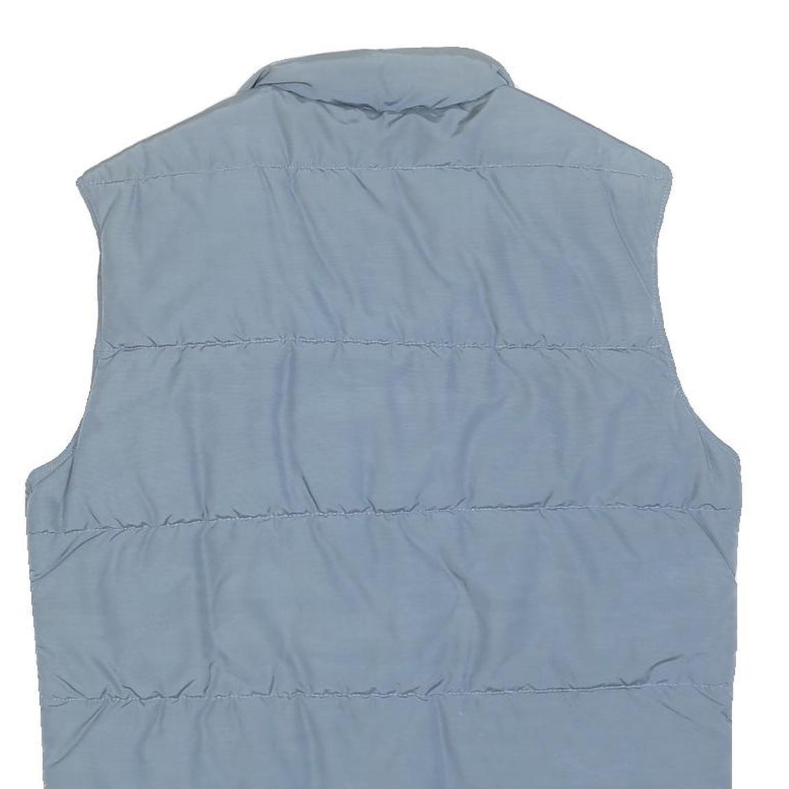 WOOLRICH Boys Blue Light Blue Puffer Jacket L Polyester Zip Sleeveless Outdoor