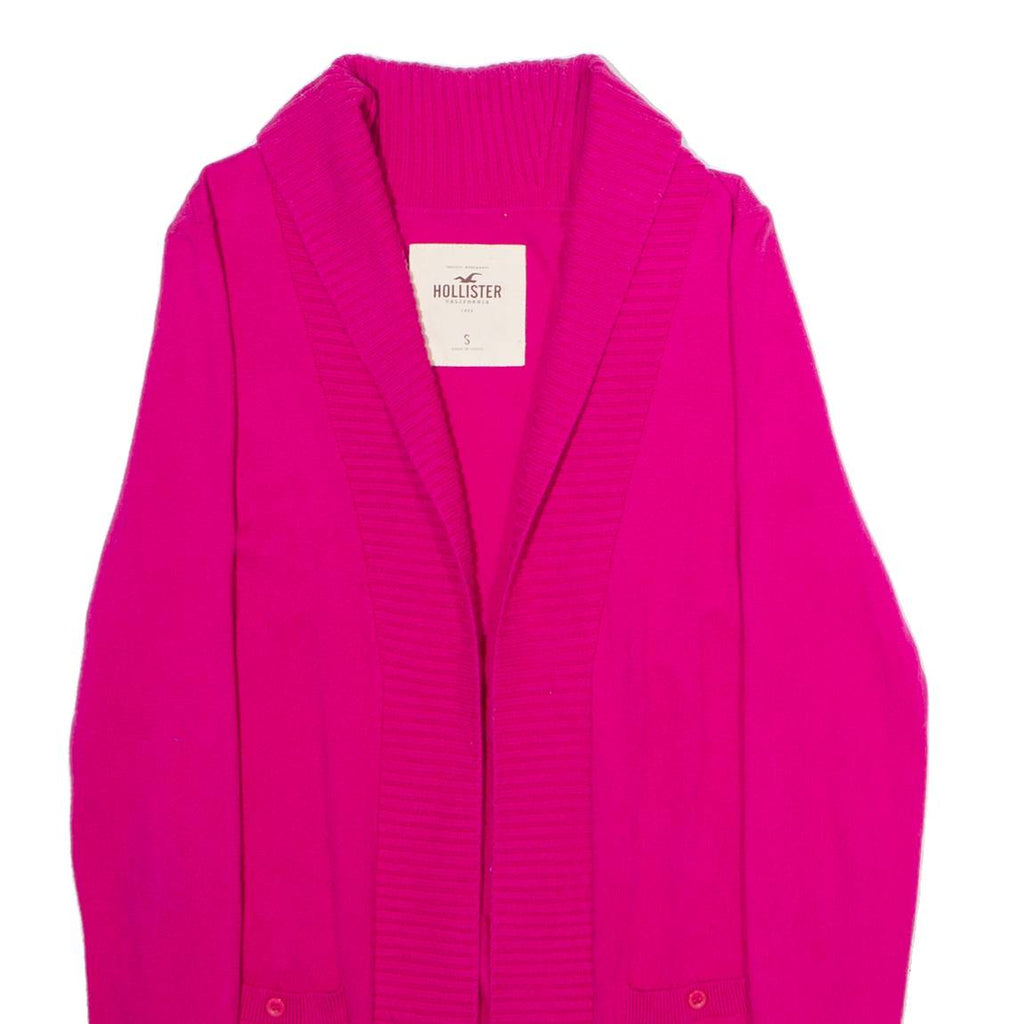 HOLLISTER Womens Cardigan Pink Roll Neck Tight Knit S