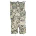 Mens Beige Polyester Blend Relaxed Straight Cargo Trousers W38 L30 Outdoor