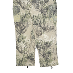 Mens Beige Polyester Blend Relaxed Straight Cargo Trousers W38 L30 Outdoor