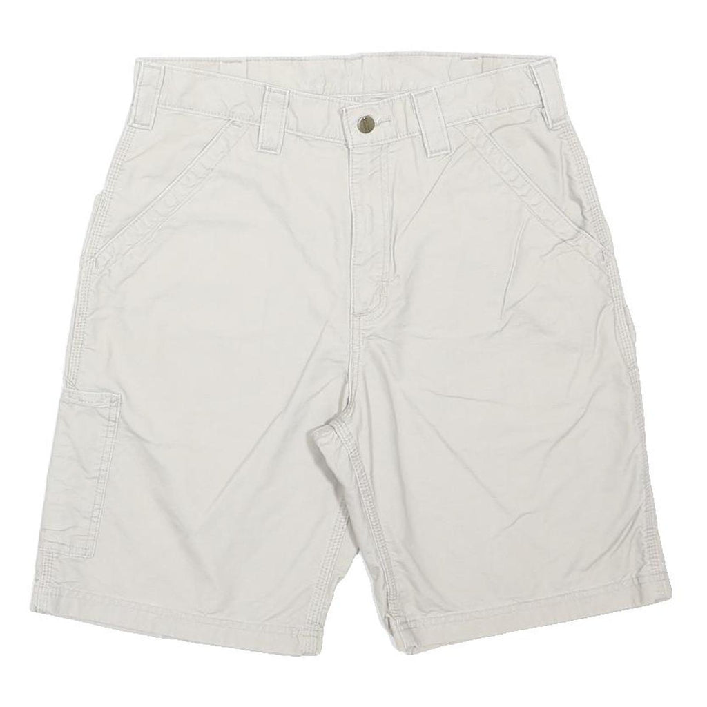 CARHARTT Mens Shorts Cream Casual M W32 Cotton Blend Utility Workwear