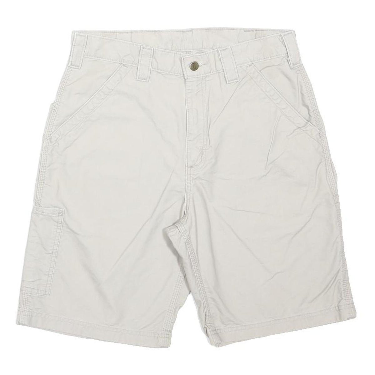 CARHARTT Mens Shorts Cream Casual M W32 Cotton Blend Utility Workwear