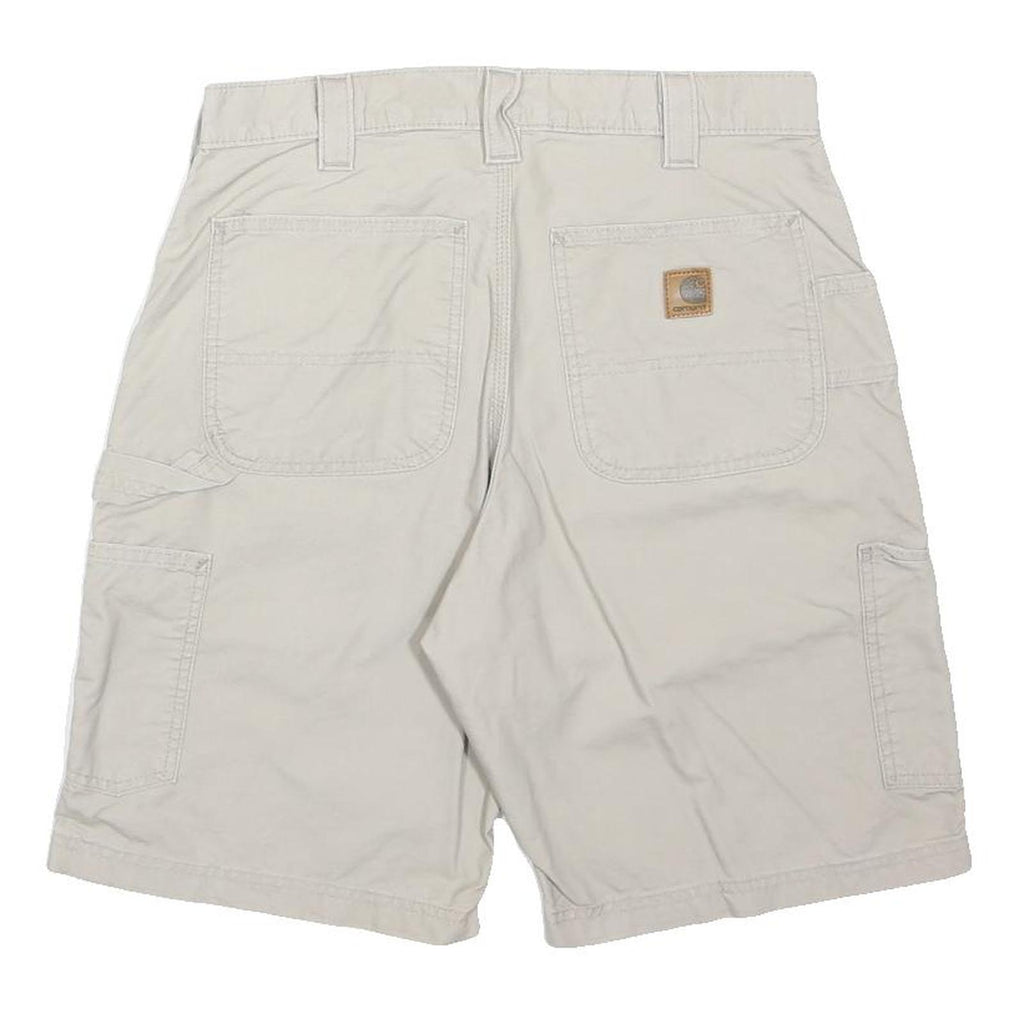 CARHARTT Mens Shorts Cream Casual M W32 Cotton Blend Utility Workwear