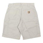 CARHARTT Mens Shorts Cream Casual M W32 Cotton Blend Utility Workwear