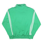 ADIDAS Mens Green Track Jacket M Polyester Zip Plain Three Stripes Trefoil