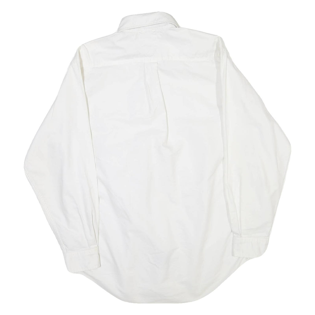 TOMMY HILFIGER Mens White Button-Down Shirt S Classic Cotton Blend Long Sleeve