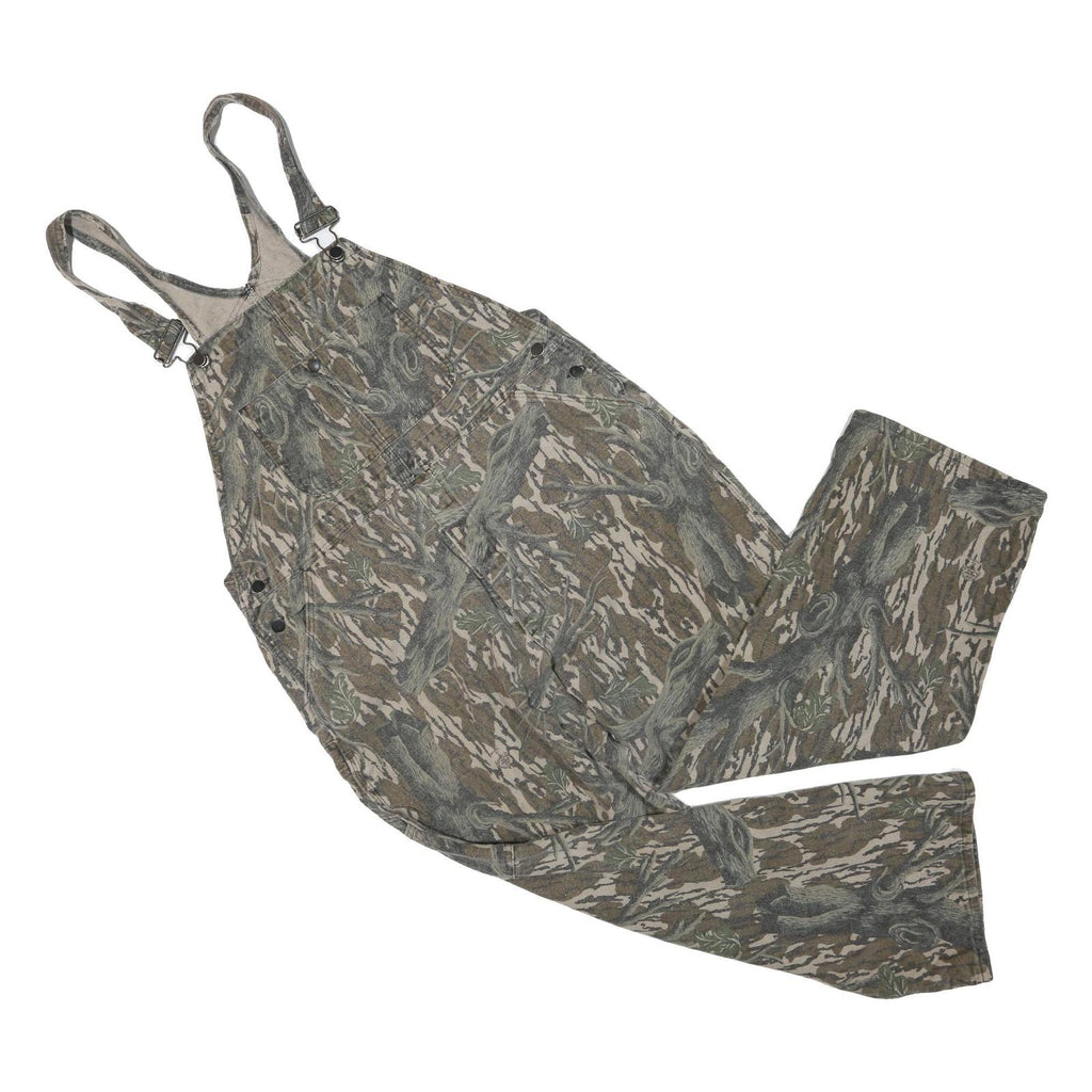 MOSSY OAK Mens Green Camouflage Dungarees Regular Cotton Blend M W38 L27 Outdoor