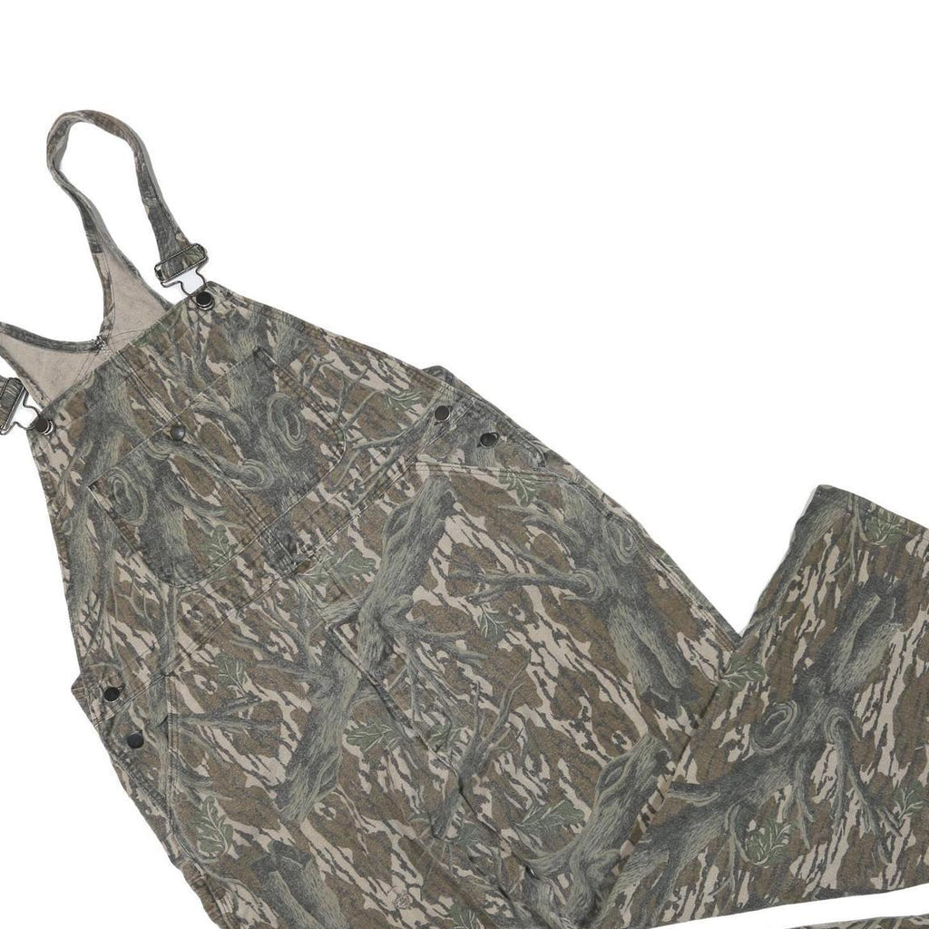 MOSSY OAK Mens Green Camouflage Dungarees Regular Cotton Blend M W38 L27 Outdoor