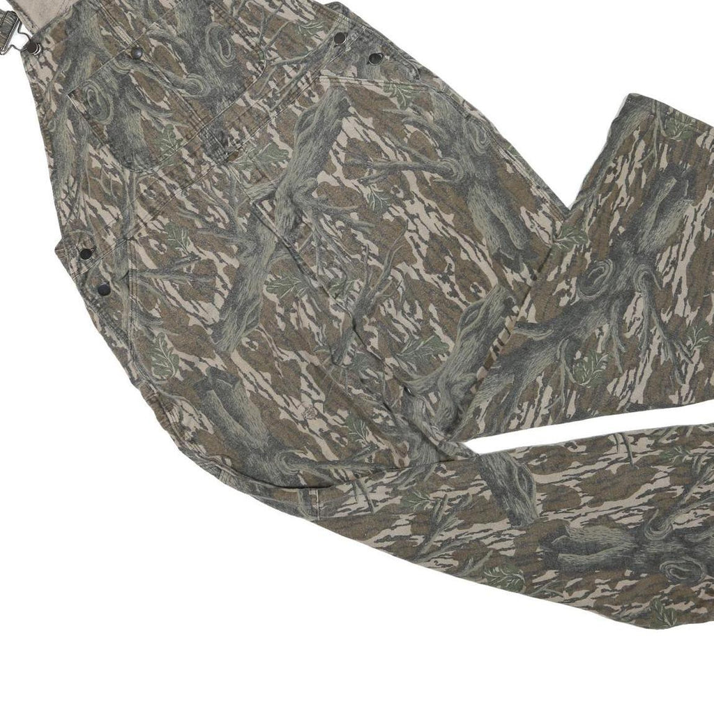 MOSSY OAK Mens Green Camouflage Dungarees Regular Cotton Blend M W38 L27 Outdoor