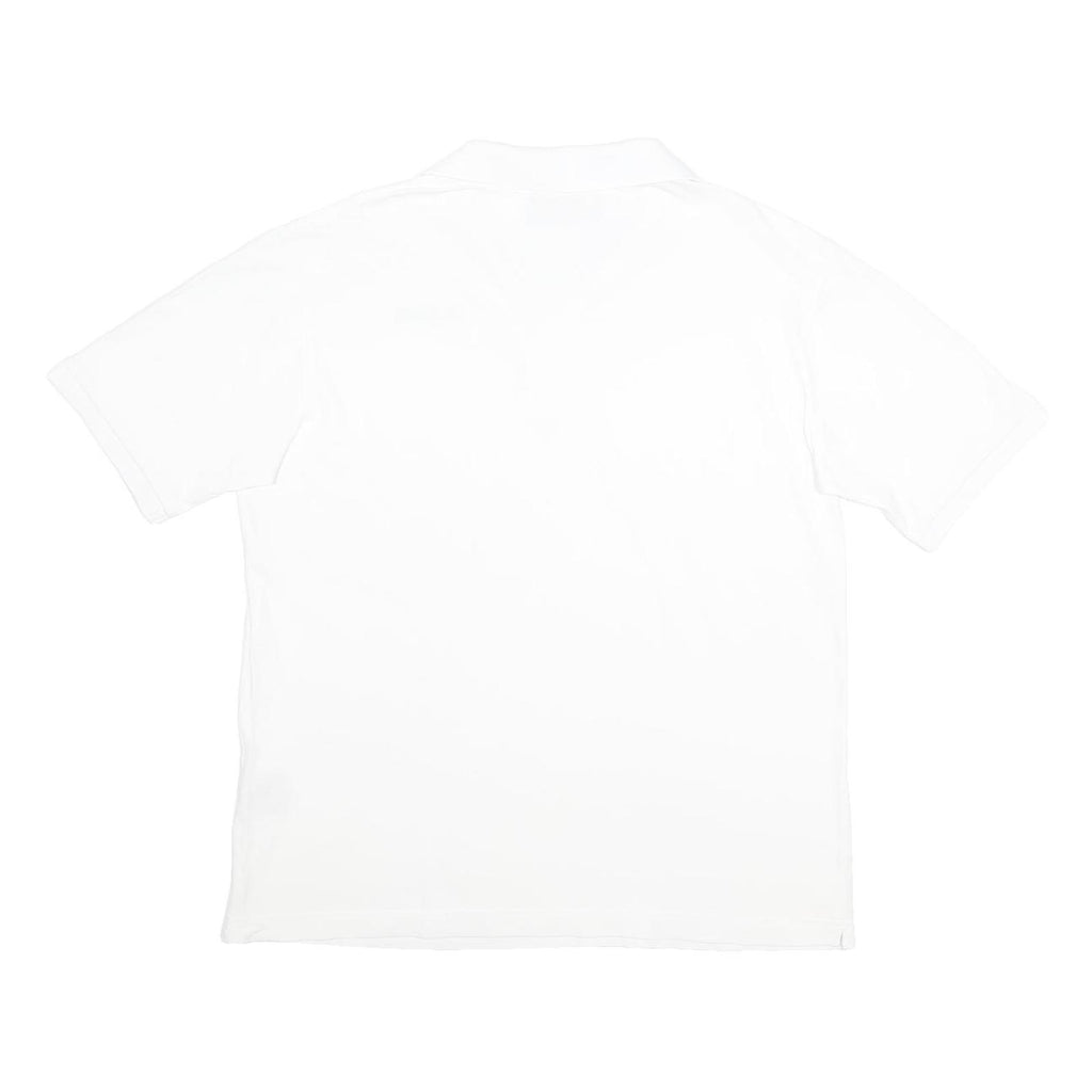 KAPPA Mens White Cotton Short Sleeve Plain Polo Shirt L Casual Sportswear