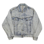 LEE Mens Blue Denim Button Jacket M Denim Plain Vintage Casual