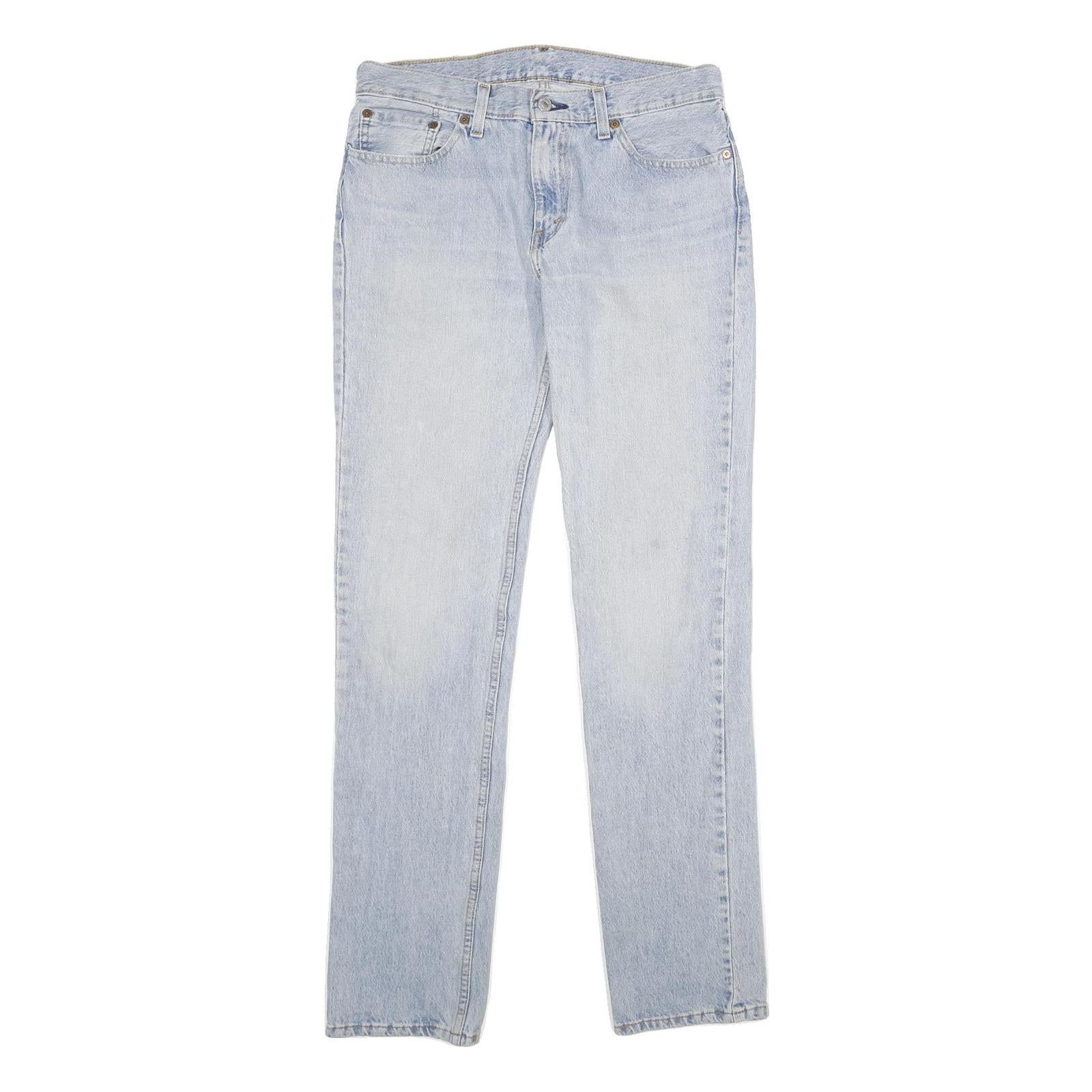 LEVI'S 511 Mens Jeans Light Blue Slim Skinny Denim W31 L34 Zip Cotton Blend